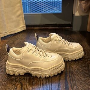 Eytys Platform Chunky White Sneakers Size 7.5 W